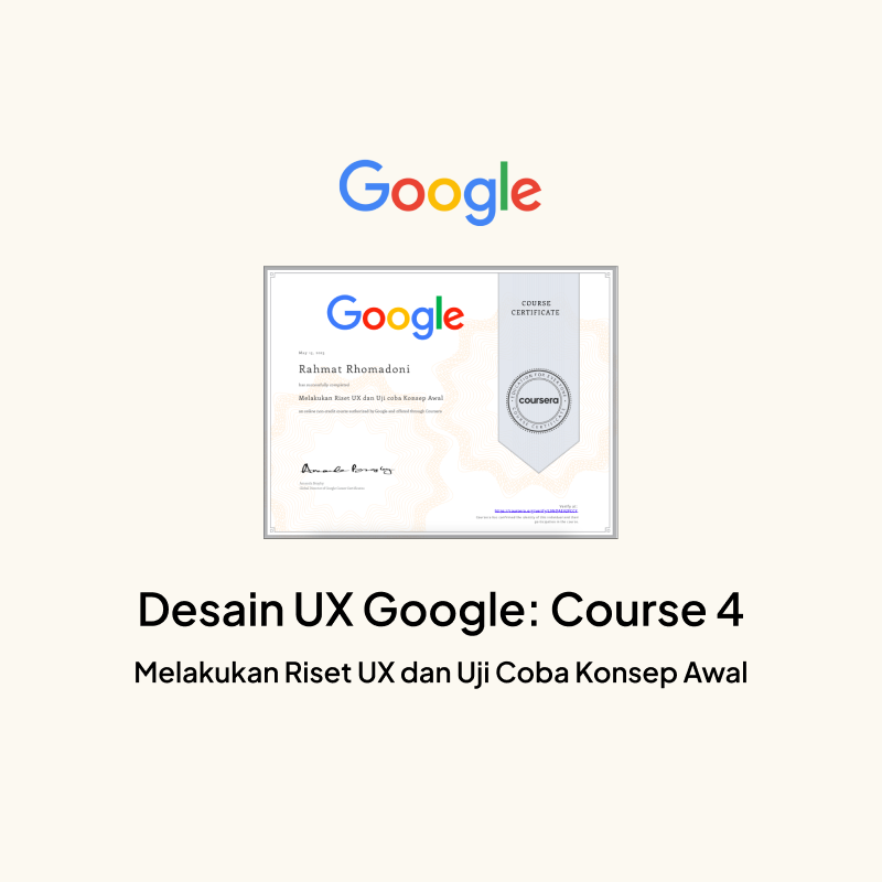 Google UX Design: Course 4 Certificate